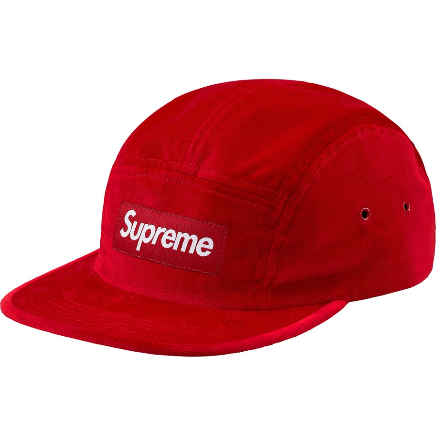 Details on Velvet Camp Cap Red from fall winter
                                                    2018 (Price is $48)