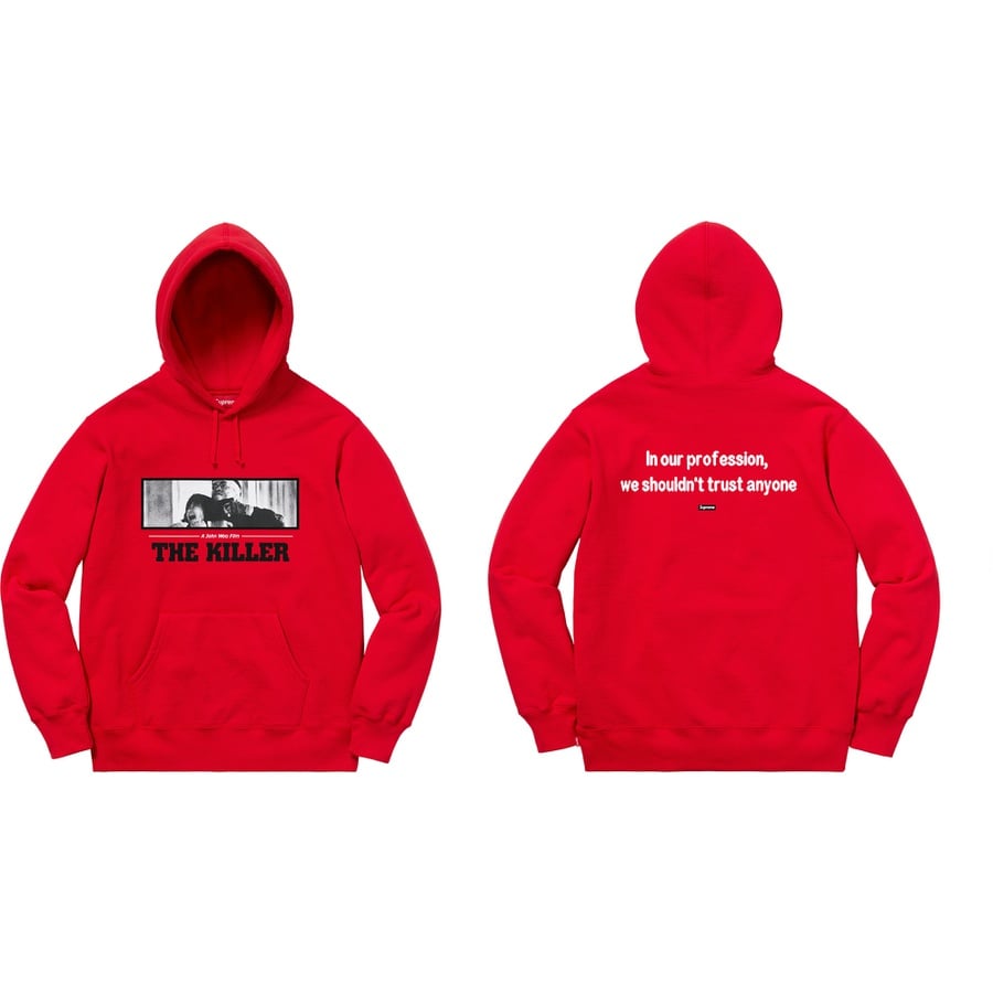 Details on The Killer Hooded Sweatshirt from fall winter
                                            2018 (Price is $178)