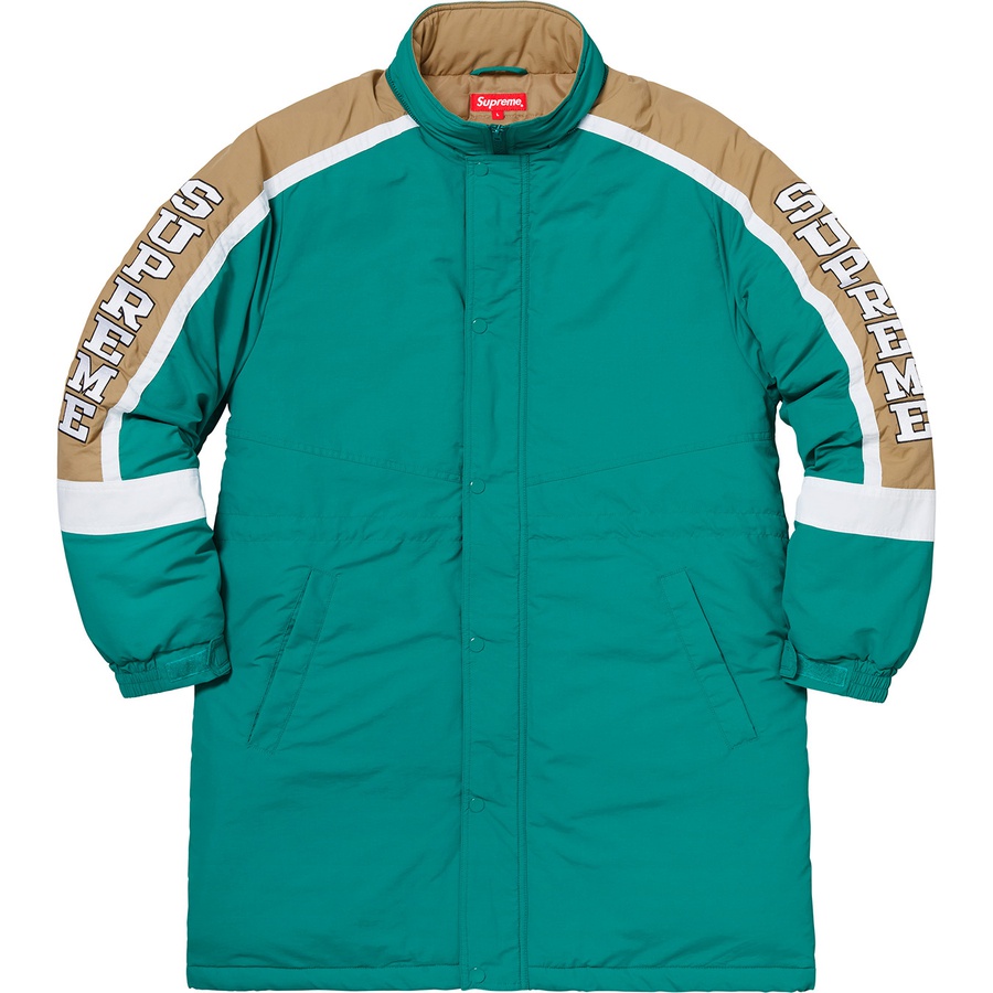 Details on Sleeve Logo Sideline Parka Teal from fall winter
                                                    2018 (Price is $238)