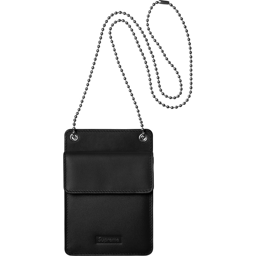 Details on Leather ID Holder + Wallet Black from fall winter
                                                    2018 (Price is $128)