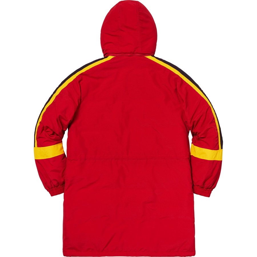 Details on Sleeve Logo Sideline Parka Red from fall winter
                                                    2018 (Price is $238)