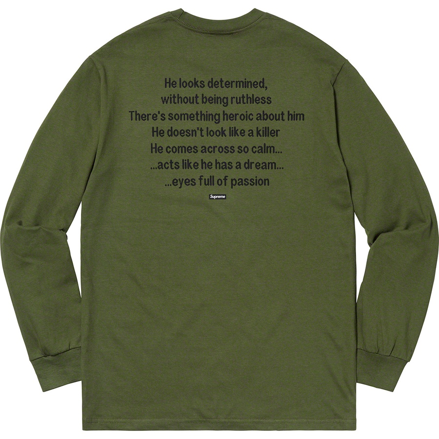 Details on The Killer L S Tee Olive from fall winter
                                                    2018 (Price is $58)