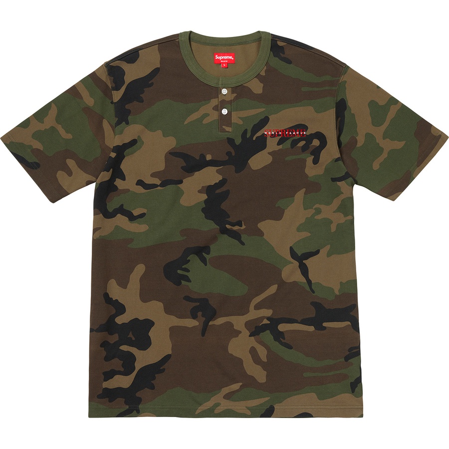 Details on Pique S S Henley Woodland Camo from fall winter
                                                    2018 (Price is $88)