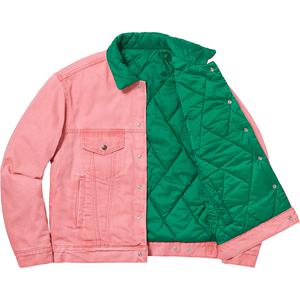 supreme levi's quilted reversible trucker jacket