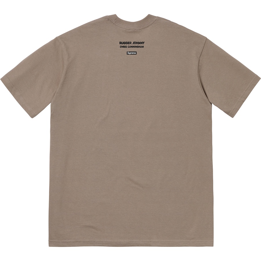 Details on Chris Cunningham Rubber Johnny Tee Taupe from fall winter
                                                    2018 (Price is $44)