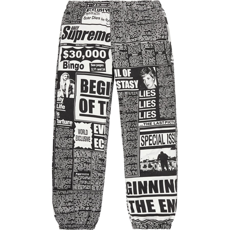 Details on Newsprint Skate Pant Black from fall winter
                                                    2018 (Price is $128)