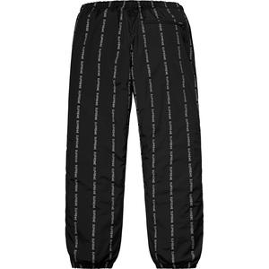 supreme reflective text track pant