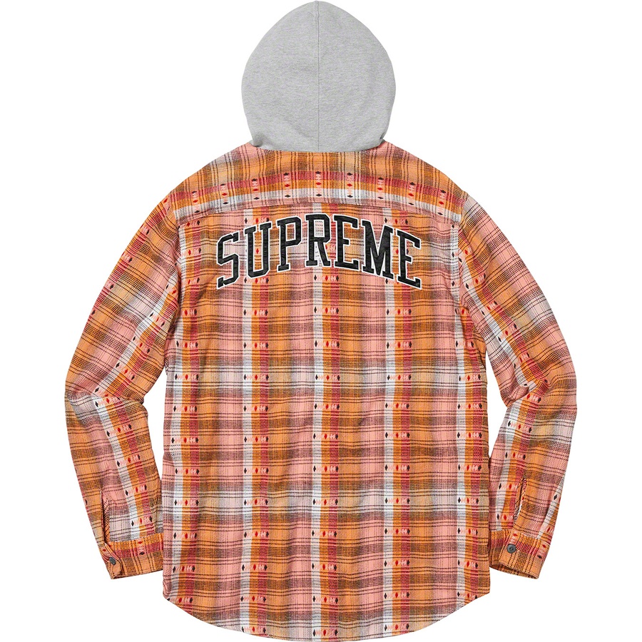 Details on Hooded Jacquard Flannel Shirt Orange from fall winter
                                                    2018 (Price is $138)