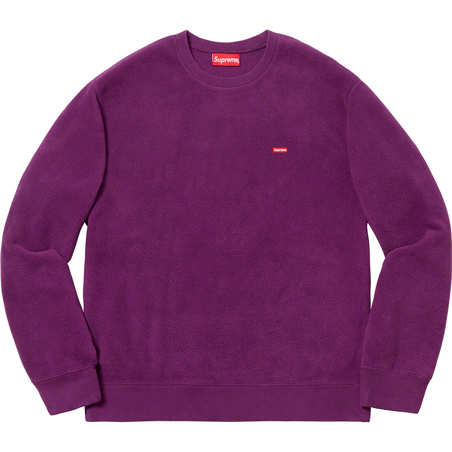 Details on Polartec Small Box Crewneck Purple from fall winter
                                                    2018 (Price is $138)