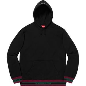 striped rib hooded sweatshirt supreme