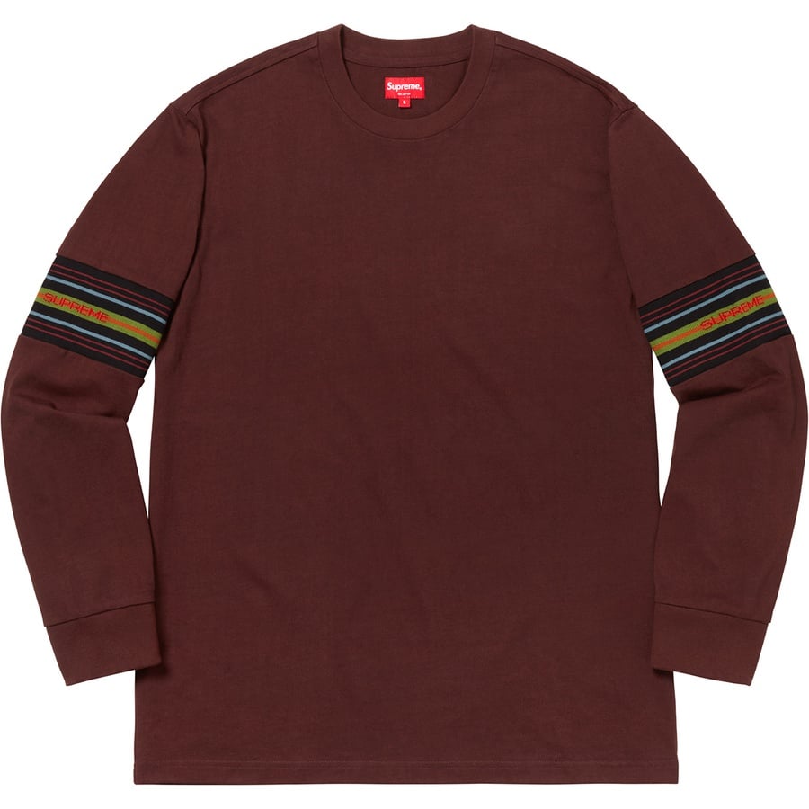 Details on Knit Panel Stripe L S Top Brown from fall winter
                                                    2018 (Price is $98)