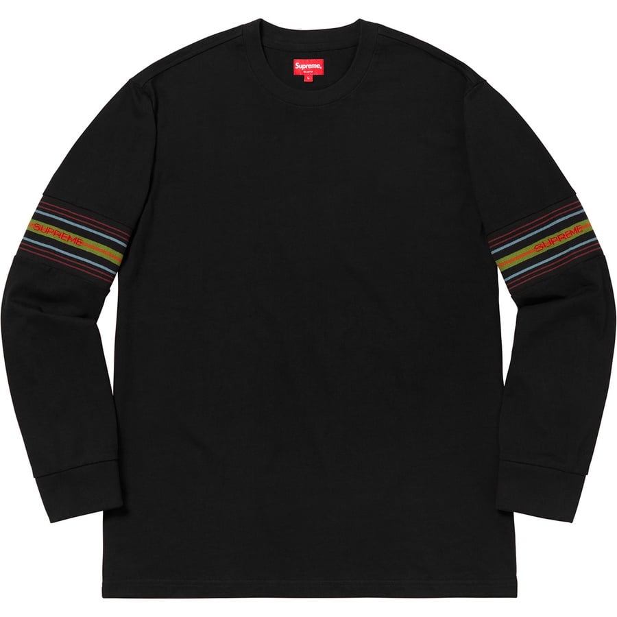 Details on Knit Panel Stripe L S Top Black from fall winter
                                                    2018 (Price is $98)