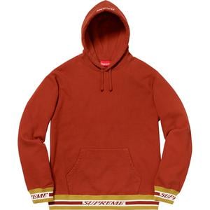 striped rib hooded sweatshirt supreme