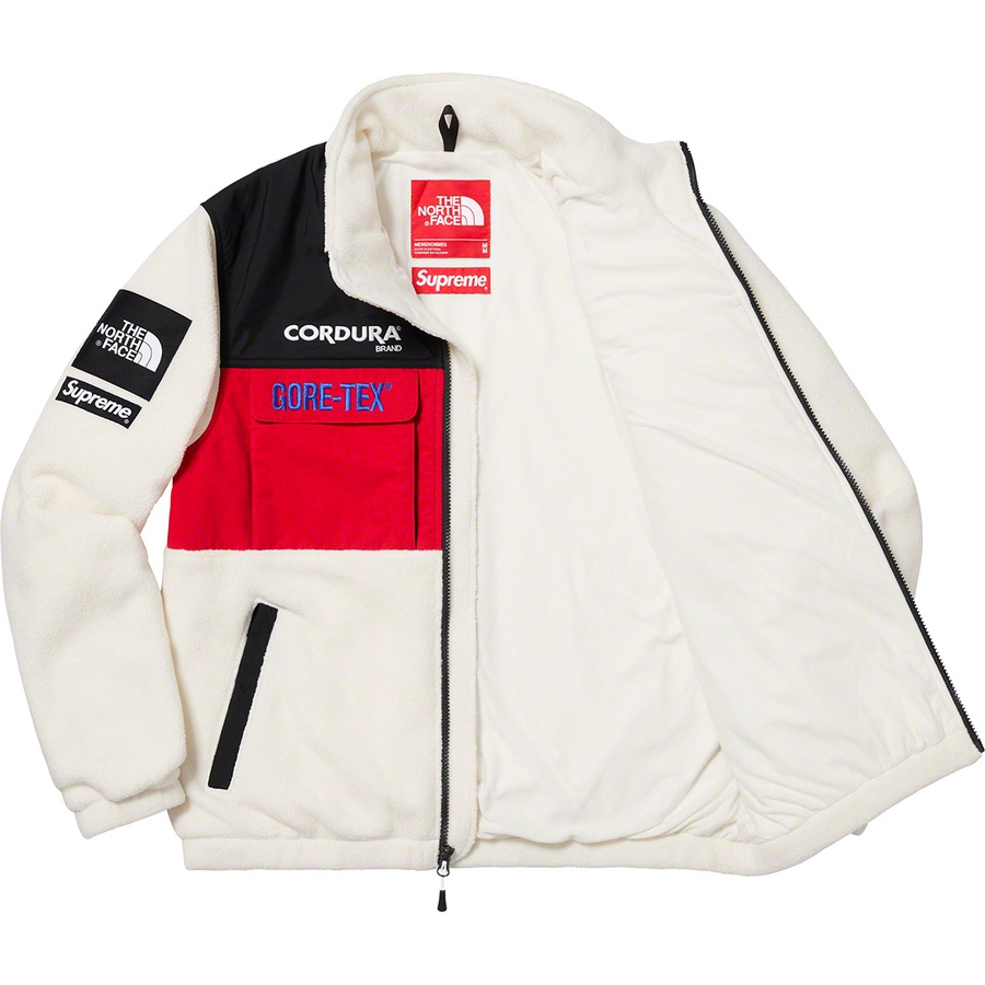 Details on Supreme The North Face Expedition Fleece Jacket White from fall winter
                                                    2018 (Price is $328)