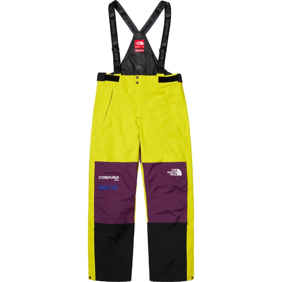 Details on Supreme The North Face Expedition Pant Sulphur from fall winter
                                                    2018 (Price is $388)