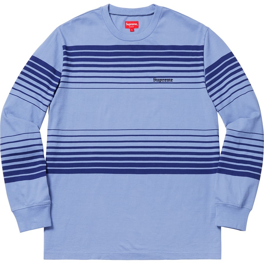Details on Fade Stripe L S Top Slate from fall winter
                                                    2018 (Price is $98)
