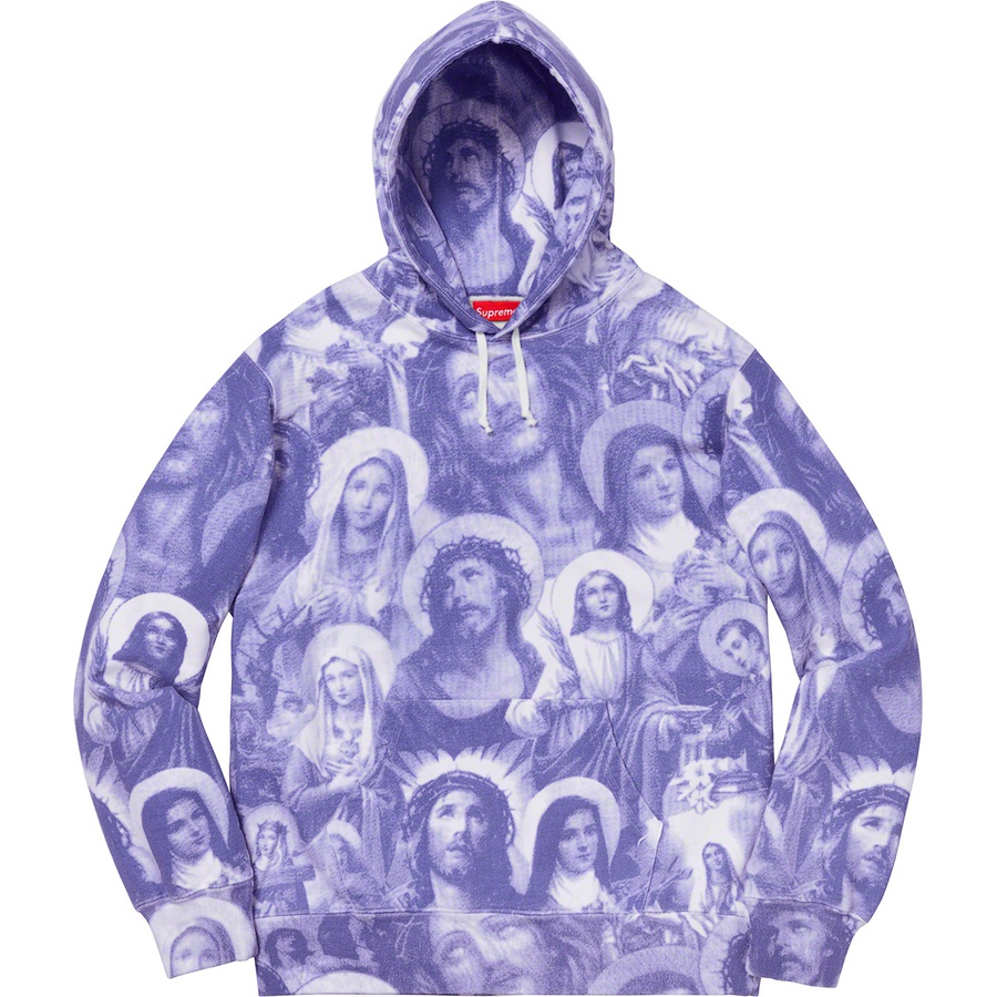 Details on Jesus and Mary Hooded Sweatshirt Purple from fall winter
                                                    2018 (Price is $178)