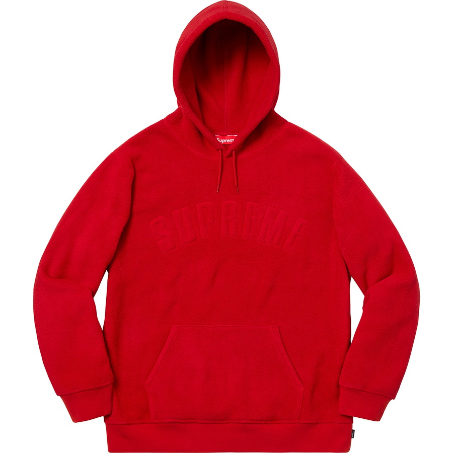 Details on Polartec Hooded Sweatshirt Red from fall winter
                                                    2018 (Price is $158)