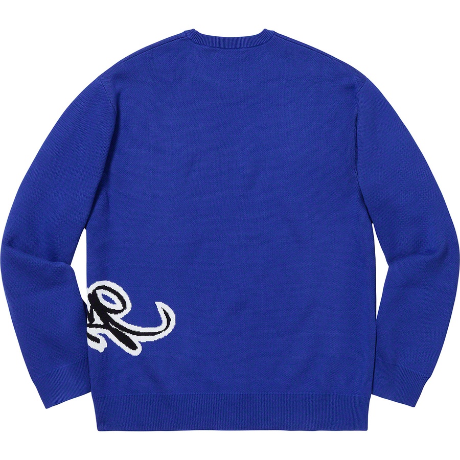 Details on Tag Logo Sweater Royal  from spring summer
                                                    2019 (Price is $148)