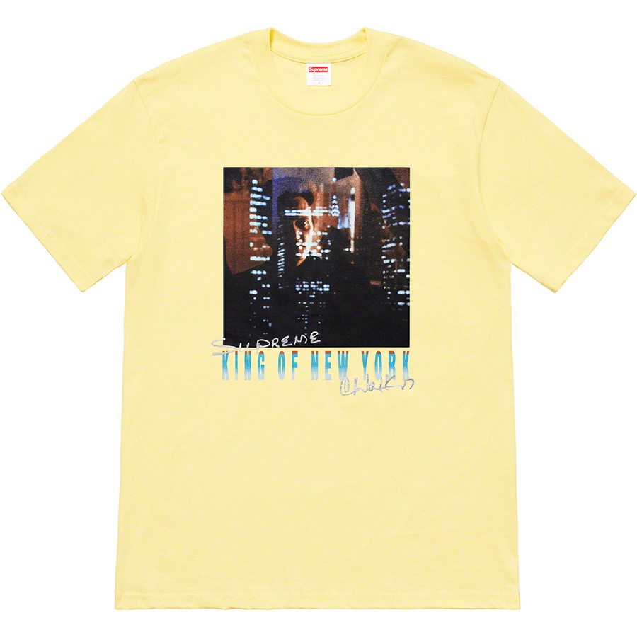 Details on Christopher Walken King Of New York Tee Pale Yellow from spring summer
                                                    2019 (Price is $48)