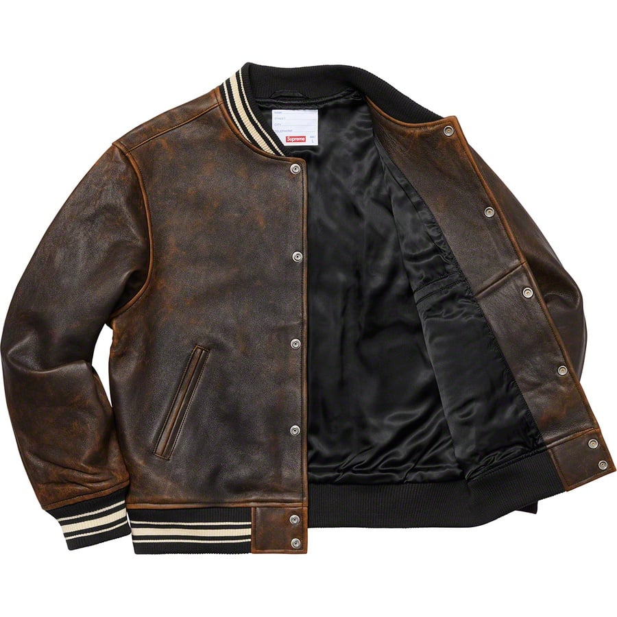 Details on Leather Varsity Jacket Black from spring summer
                                                    2019 (Price is $698)