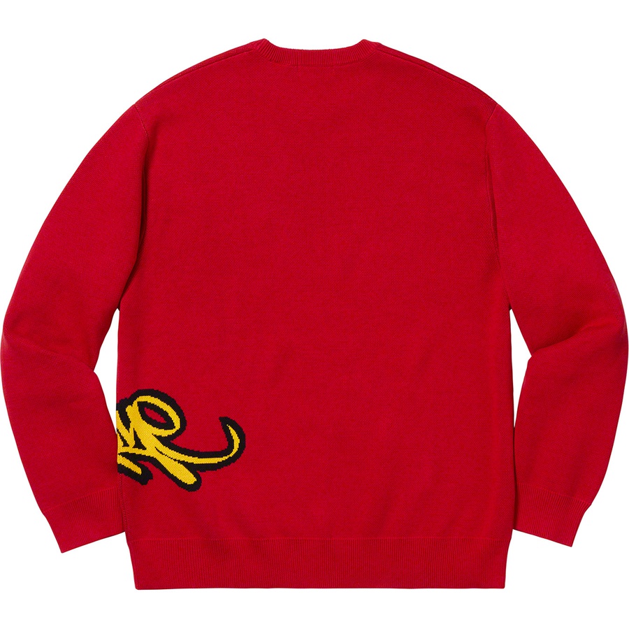 Details on Tag Logo Sweater Red from spring summer
                                                    2019 (Price is $148)