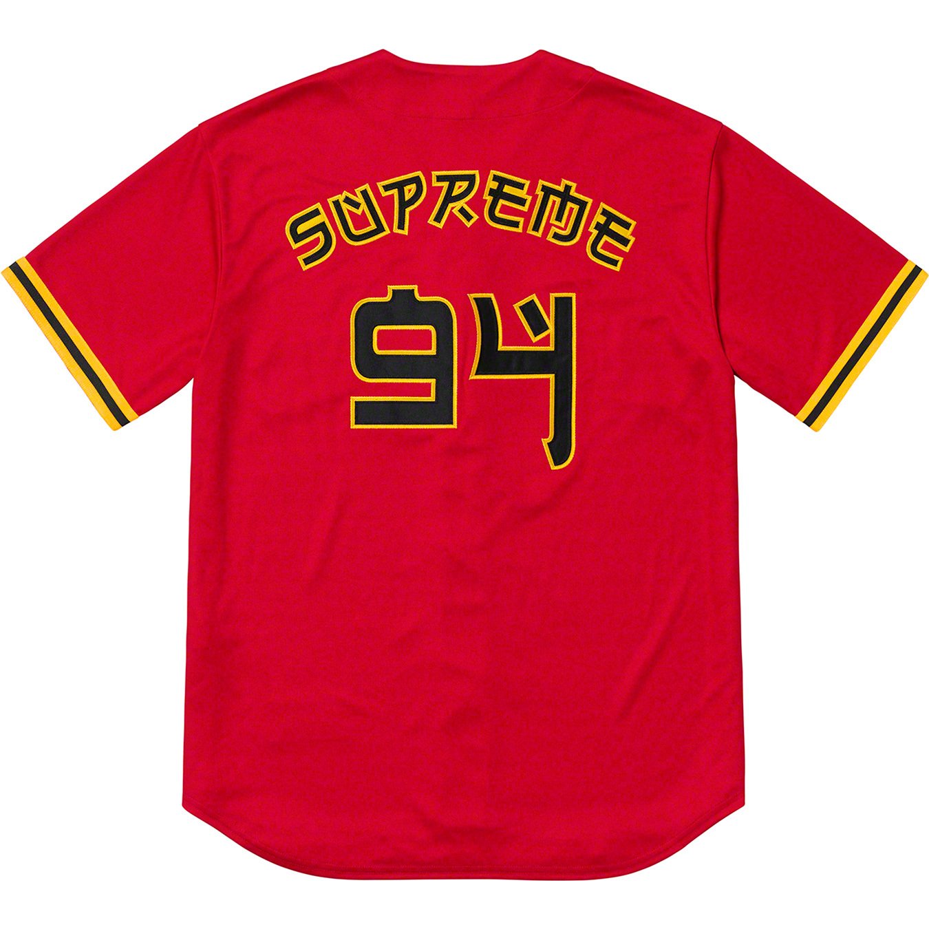 Supreme Red Rum Baseball Jersey SS 19 - Stadium Goods