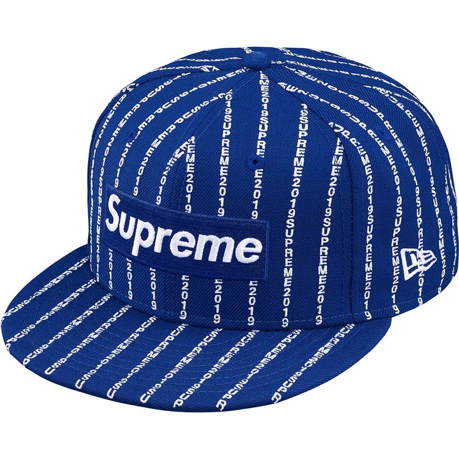 Supreme Text Stripe New Era Cap 紺 7 5/8
