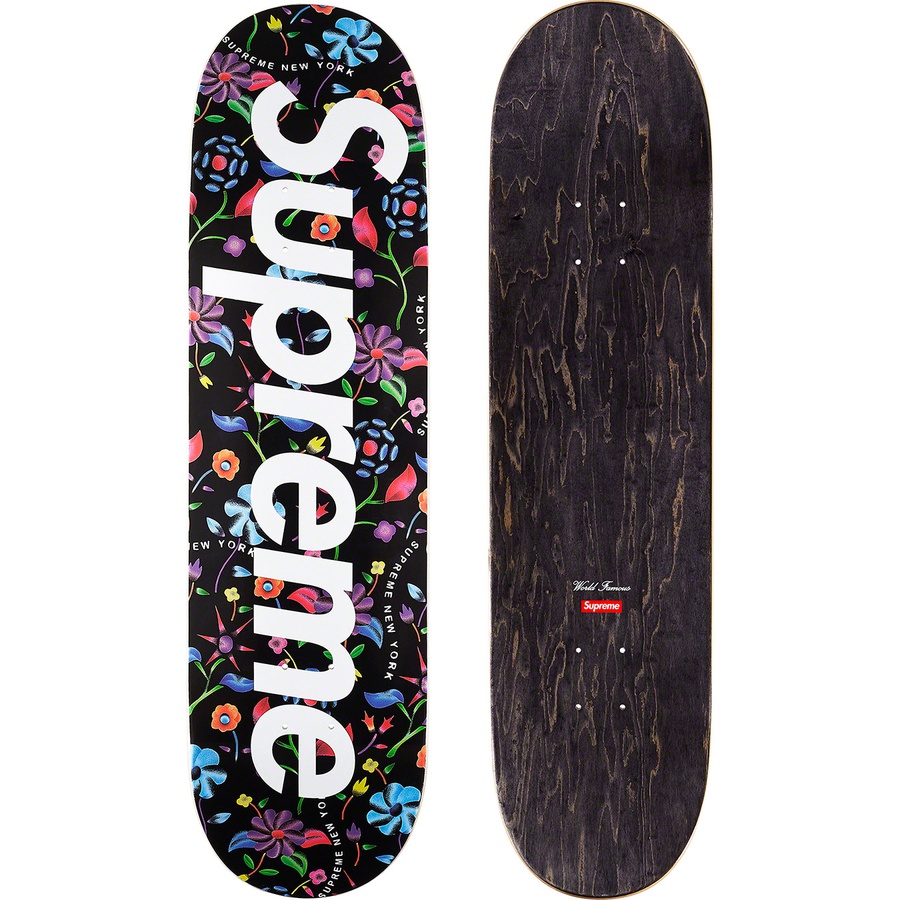 Details on Airbrushed Floral Skateboard 8.5" x 32.125" - Black from spring summer
                                                    2019 (Price is $49)