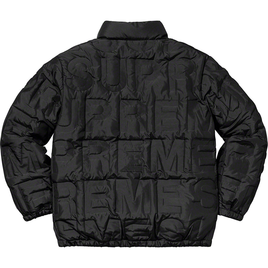 Details on Bonded Logo Puffy Jacket Black from spring summer
                                                    2019 (Price is $348)