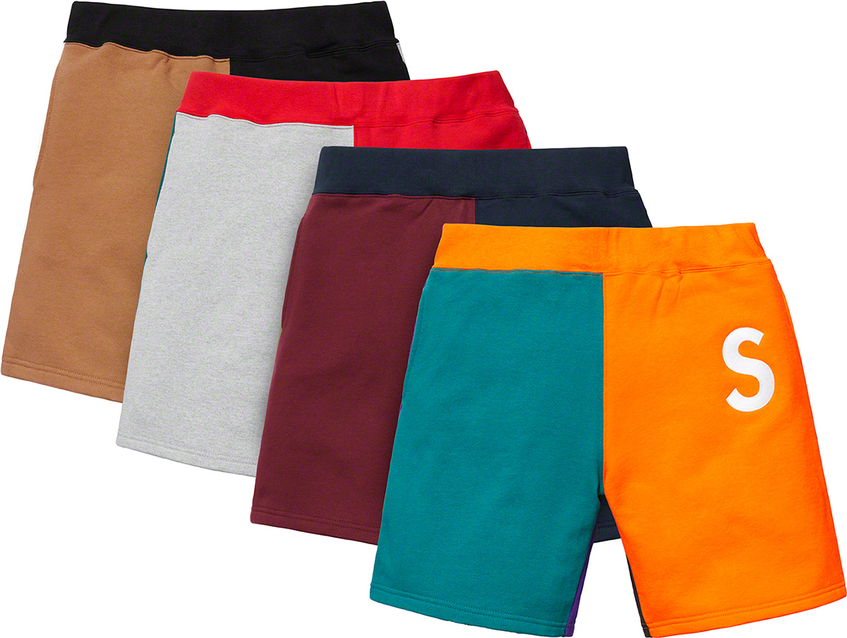 Supreme S Logo Colorblocked Sweat short-