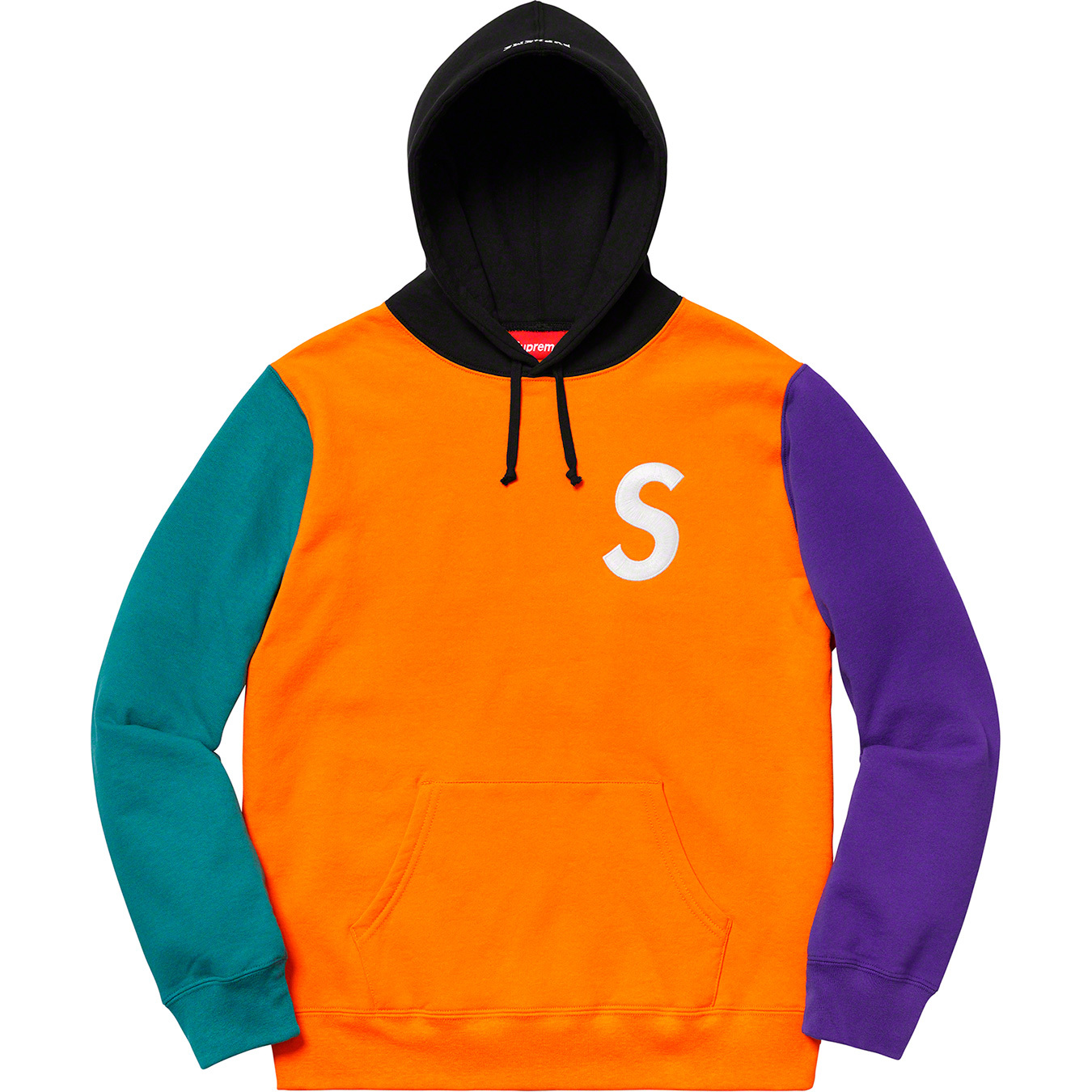Supreme S Logo Colorblocked Hooded Sweat