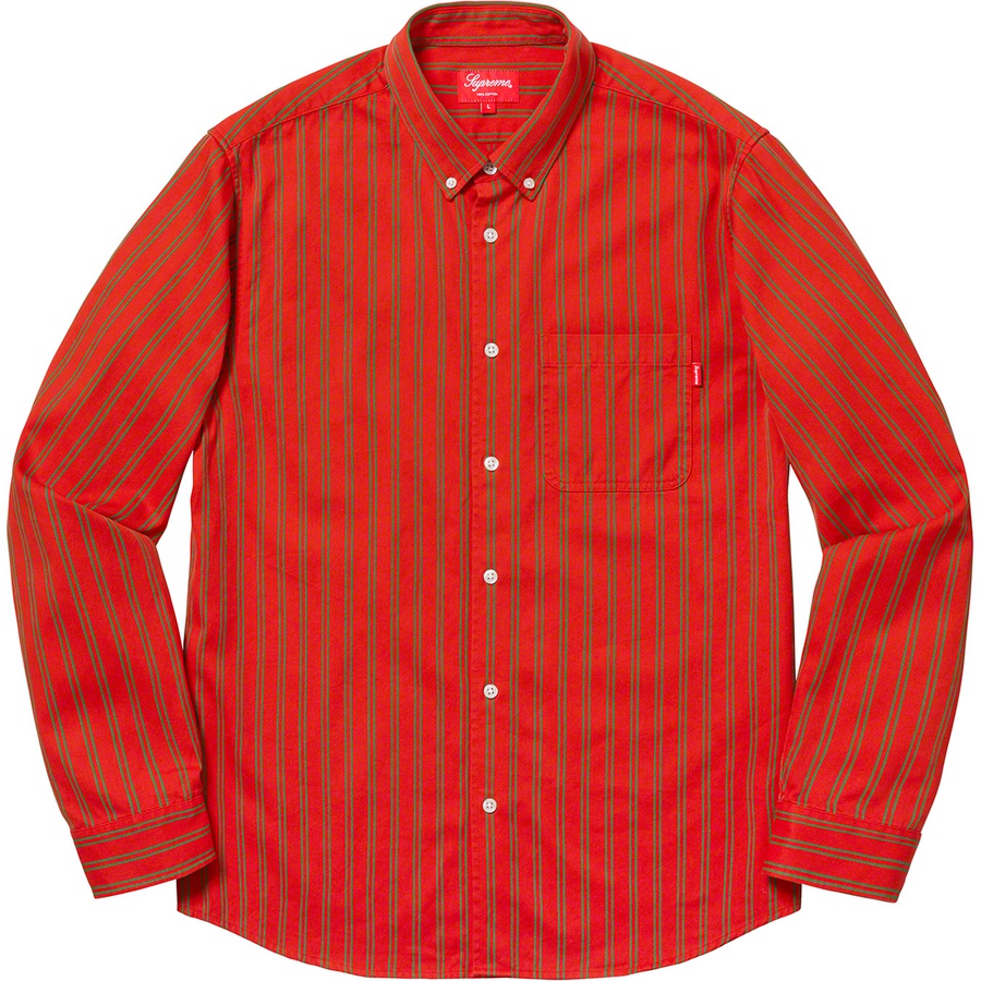 Details on Stripe Twill Shirt Orange from spring summer
                                                    2019 (Price is $128)