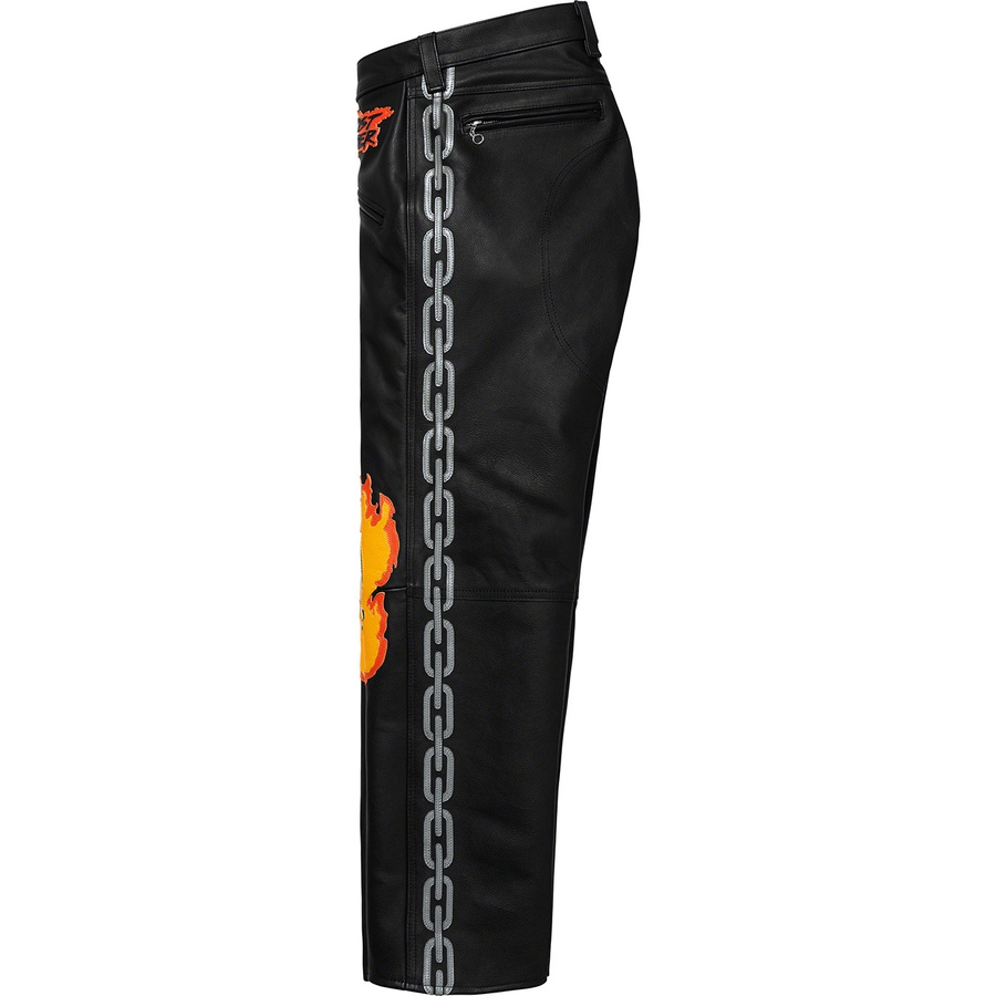 Details on Supreme Vanson Leathers Ghost Rider© Pant Black from spring summer
                                                    2019 (Price is $1098)