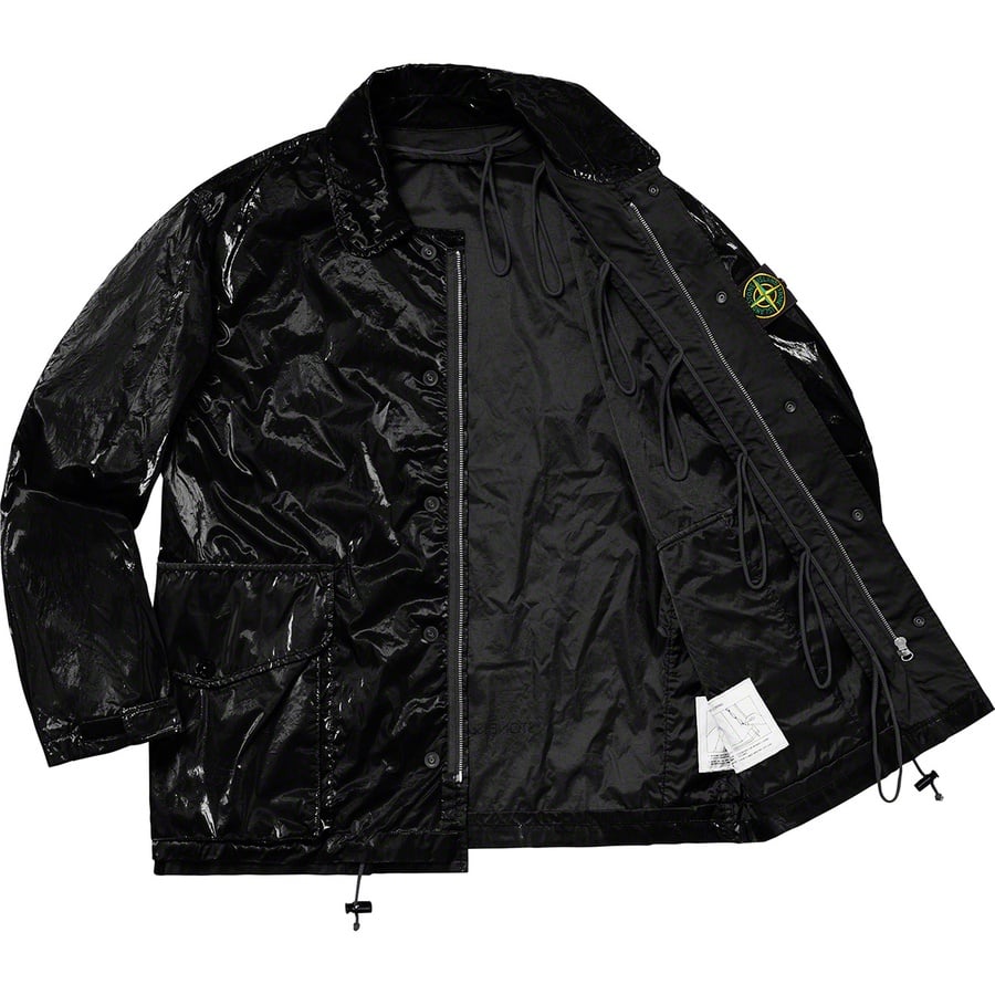 Details on Supreme Stone Island New Silk Light Jacket Black from spring summer
                                                    2019 (Price is $998)