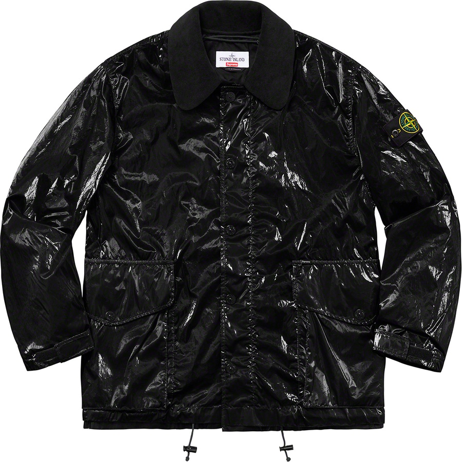 Details on Supreme Stone Island New Silk Light Jacket Black from spring summer
                                                    2019 (Price is $998)