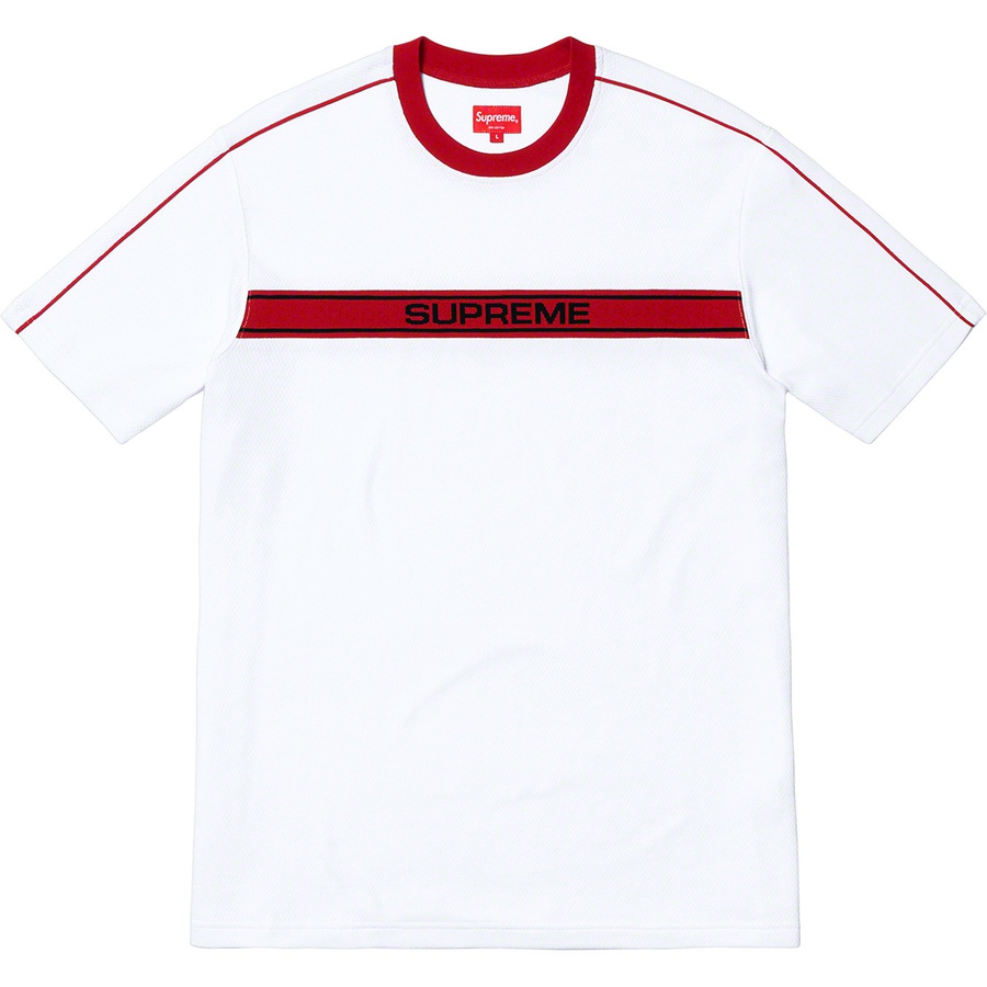 Details on Chest Stripe Logo S S Top White from spring summer
                                                    2019 (Price is $88)