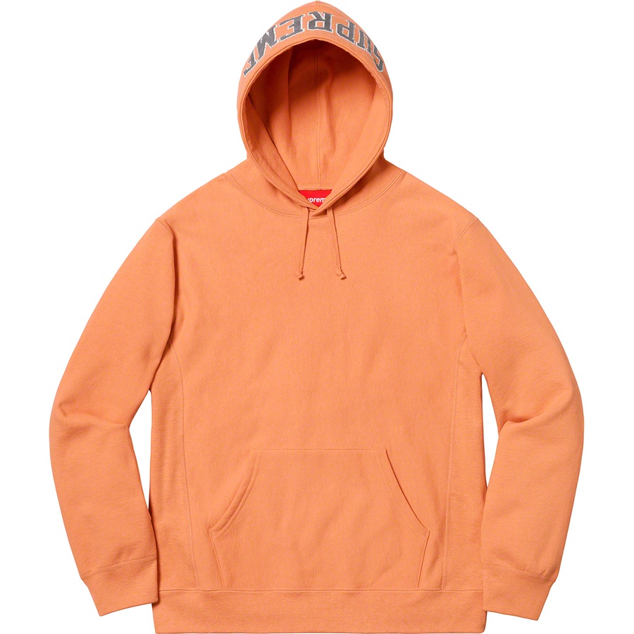Details on Sequin Arc Hooded Sweatshirt Pale Orange from spring summer
                                                    2019 (Price is $158)