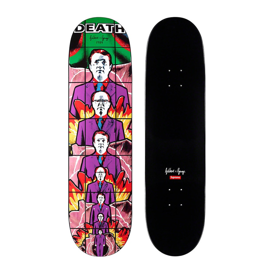 Details on Gilbert & George Supreme DEATH Skateboard from spring summer
                                            2019 (Price is $88)