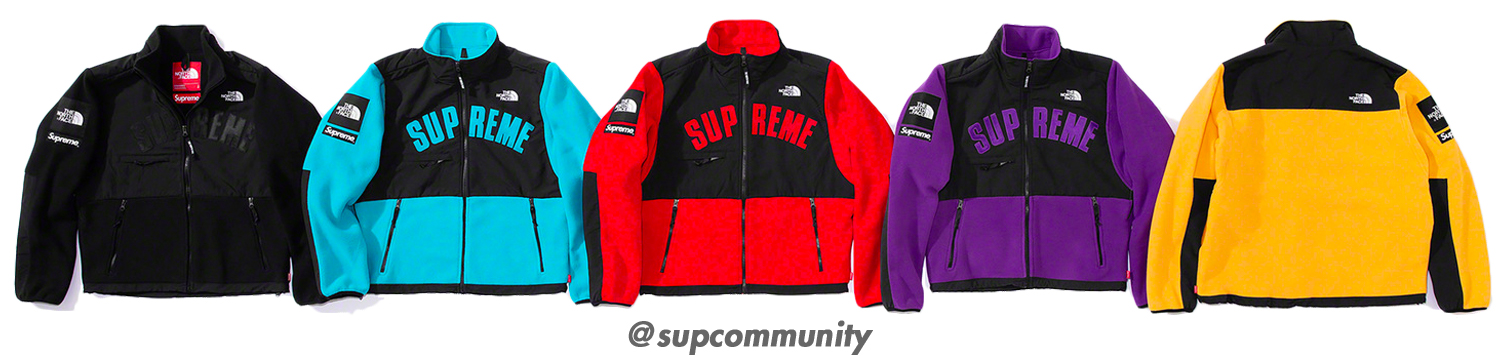 Supreme x The North Face Arc Logo Denali Fleece Jacket SS19 Red Men's Size  L
