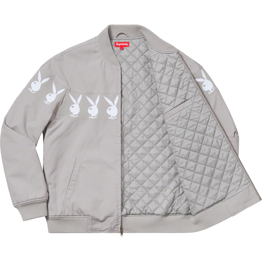 Details on Supreme Playboy© Crew Jacket Grey from spring summer
                                                    2019 (Price is $238)
