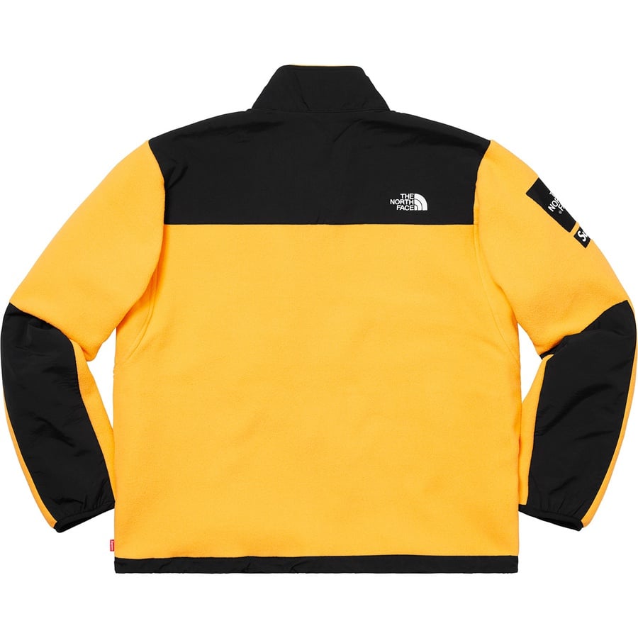 Details on Supreme The North Face Arc Logo Denali Fleece Jacket Yellow from spring summer
                                                    2019 (Price is $268)