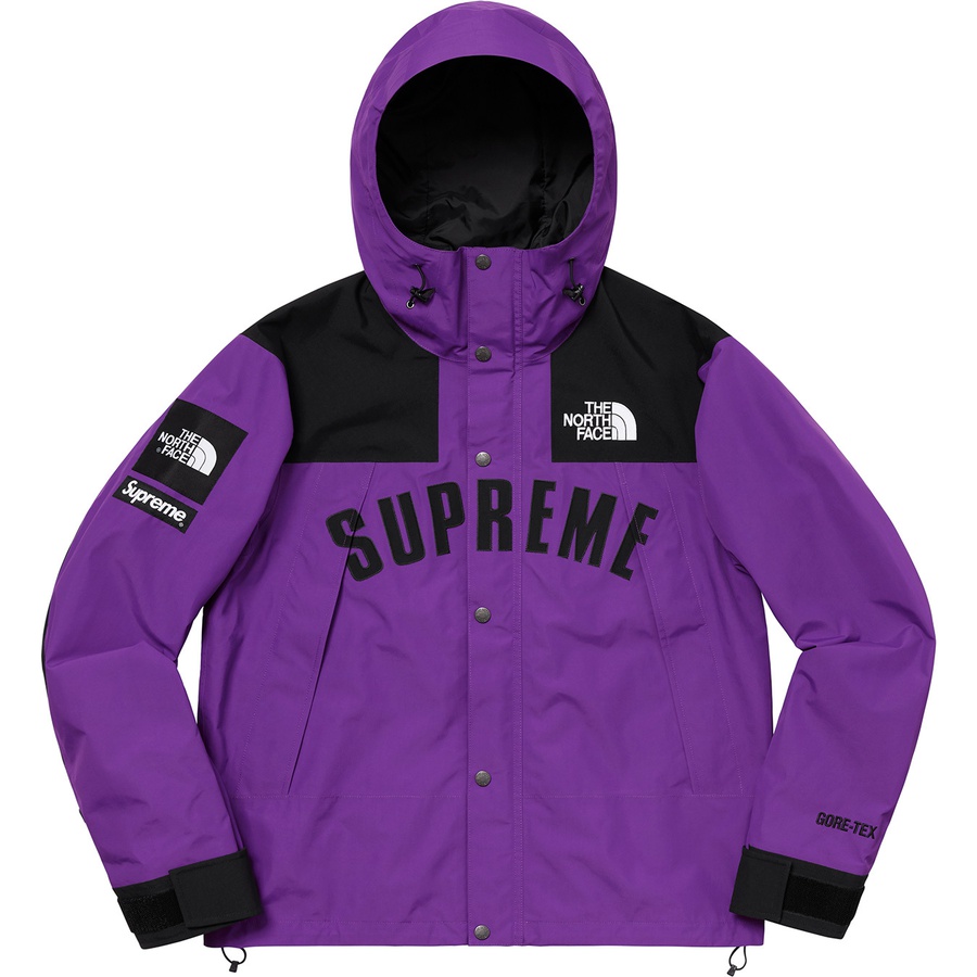 Details on Supreme The North Face Arc Logo Mountain Parka Purple from spring summer
                                                    2019 (Price is $398)