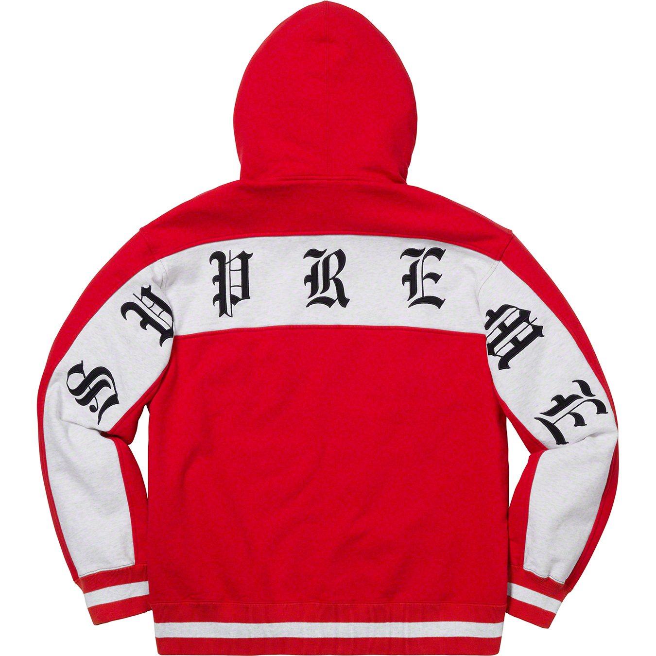Supreme Red Cotton Stripe Logo Detail Hoodie XL Supreme