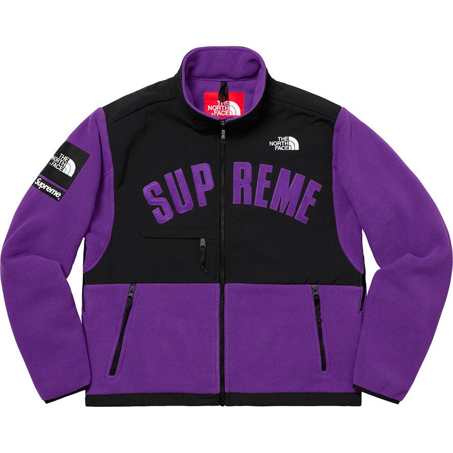 Details on Supreme The North Face Arc Logo Denali Fleece Jacket Purple from spring summer
                                                    2019 (Price is $268)