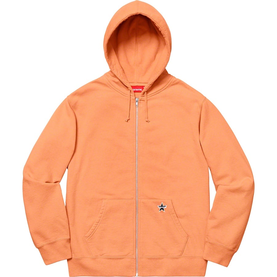 Details on Star Zip Up Sweatshirt Pale Orange from spring summer
                                                    2019 (Price is $148)