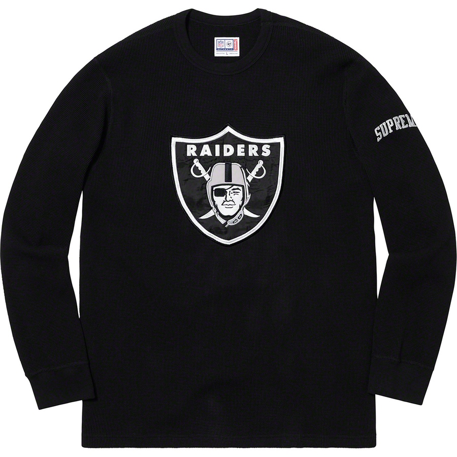Details on Supreme NFL Raiders '47 Thermal Black from spring summer
                                                    2019 (Price is $110)