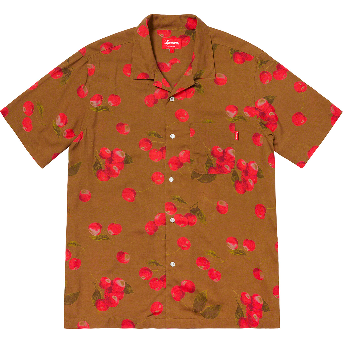 Supreme Cherry Rayon S/S Shirt L