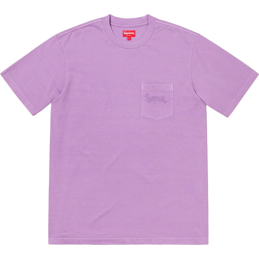 Details on Overdyed Pocket Tee Purple from spring summer
                                                    2019 (Price is $58)