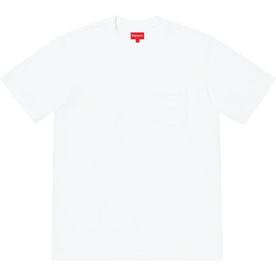 Details on Overdyed Pocket Tee White from spring summer
                                                    2019 (Price is $58)
